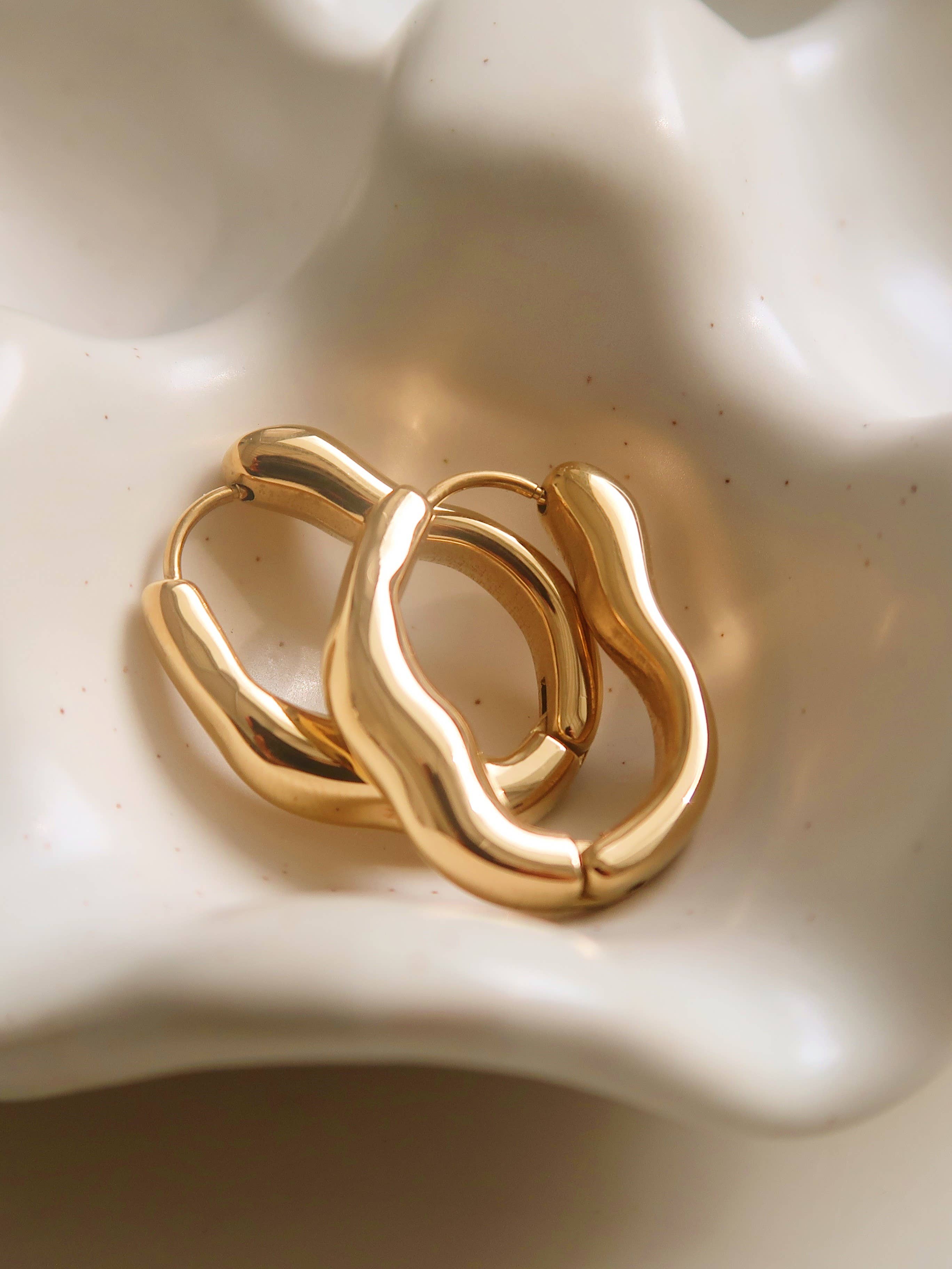 Oval Hoop Earring