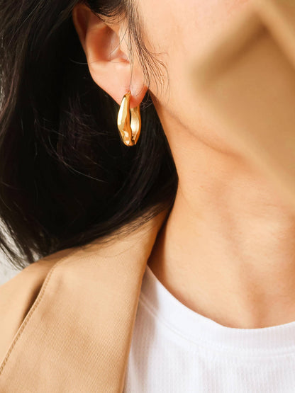 Oval Hoop Earring