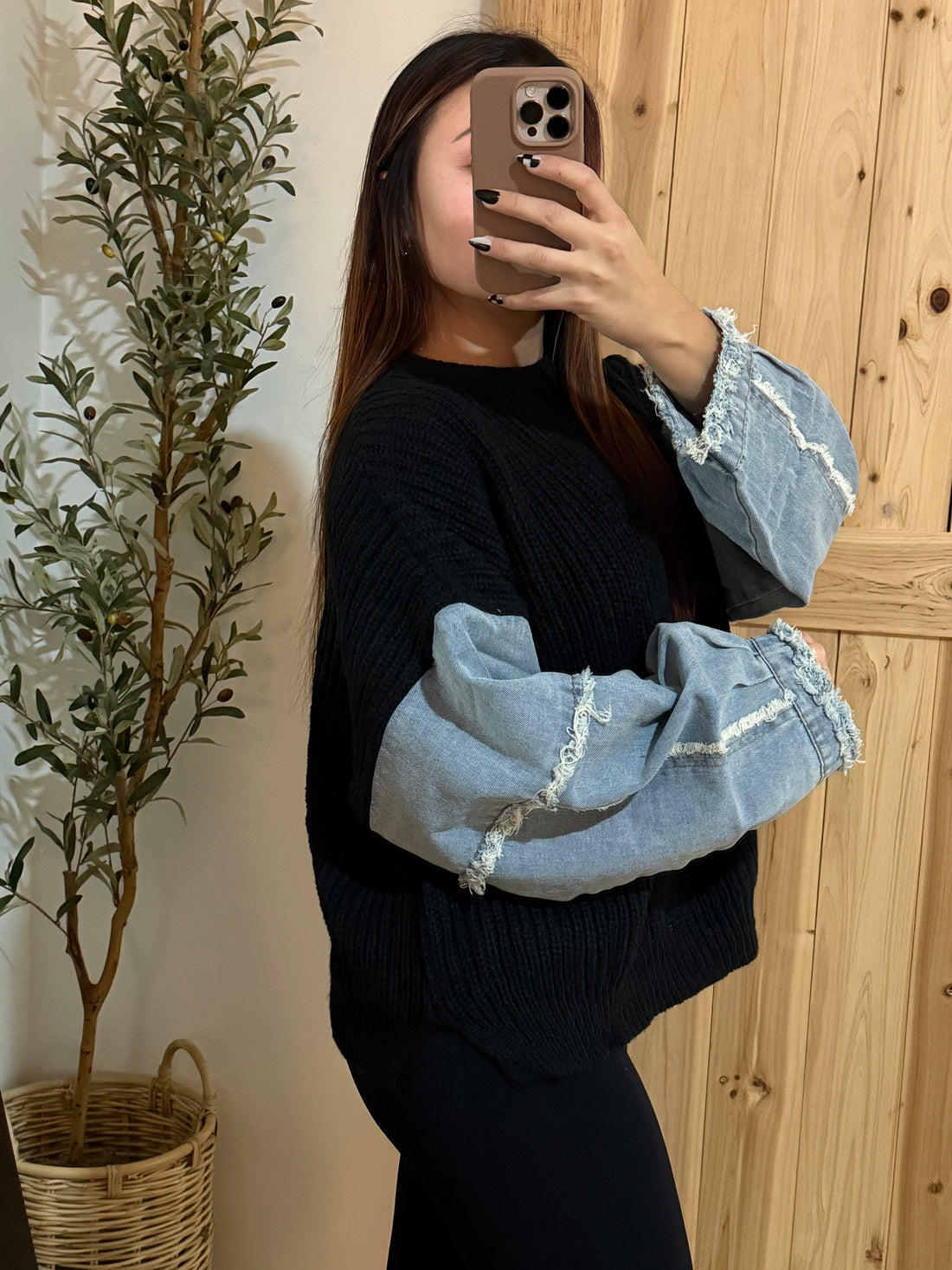Black Denim Sweater