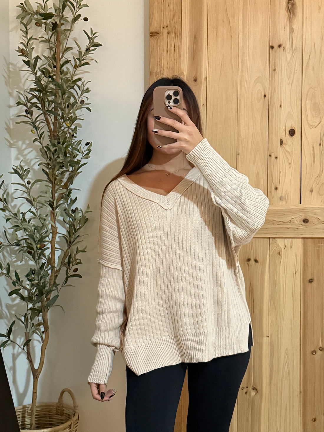 Light Knit Sweater / Oatmeal