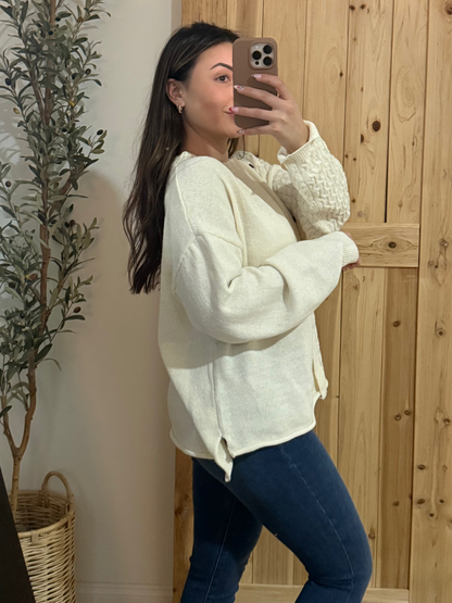 Evelyn Button Sweater