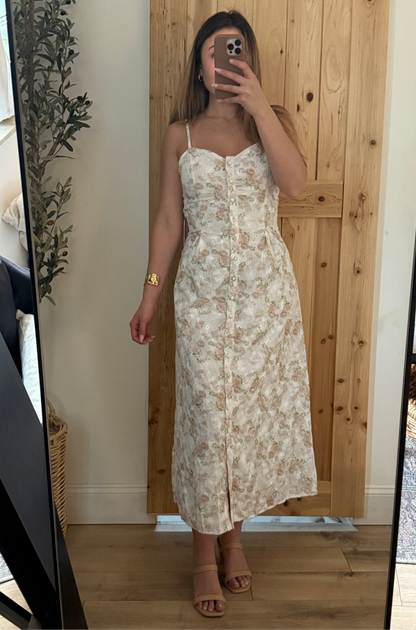Ivory Rust Floral Dress