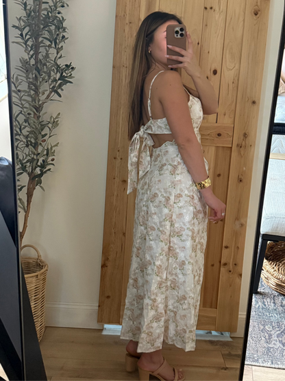 Ivory Rust Floral Dress