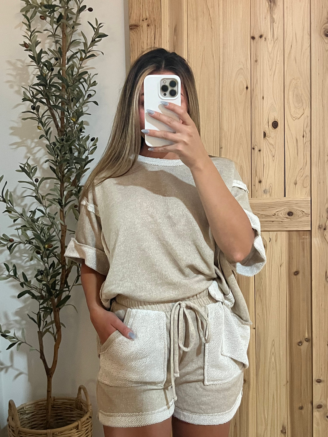 Cozy Lounge Set / Taupe - TOP ONLY
