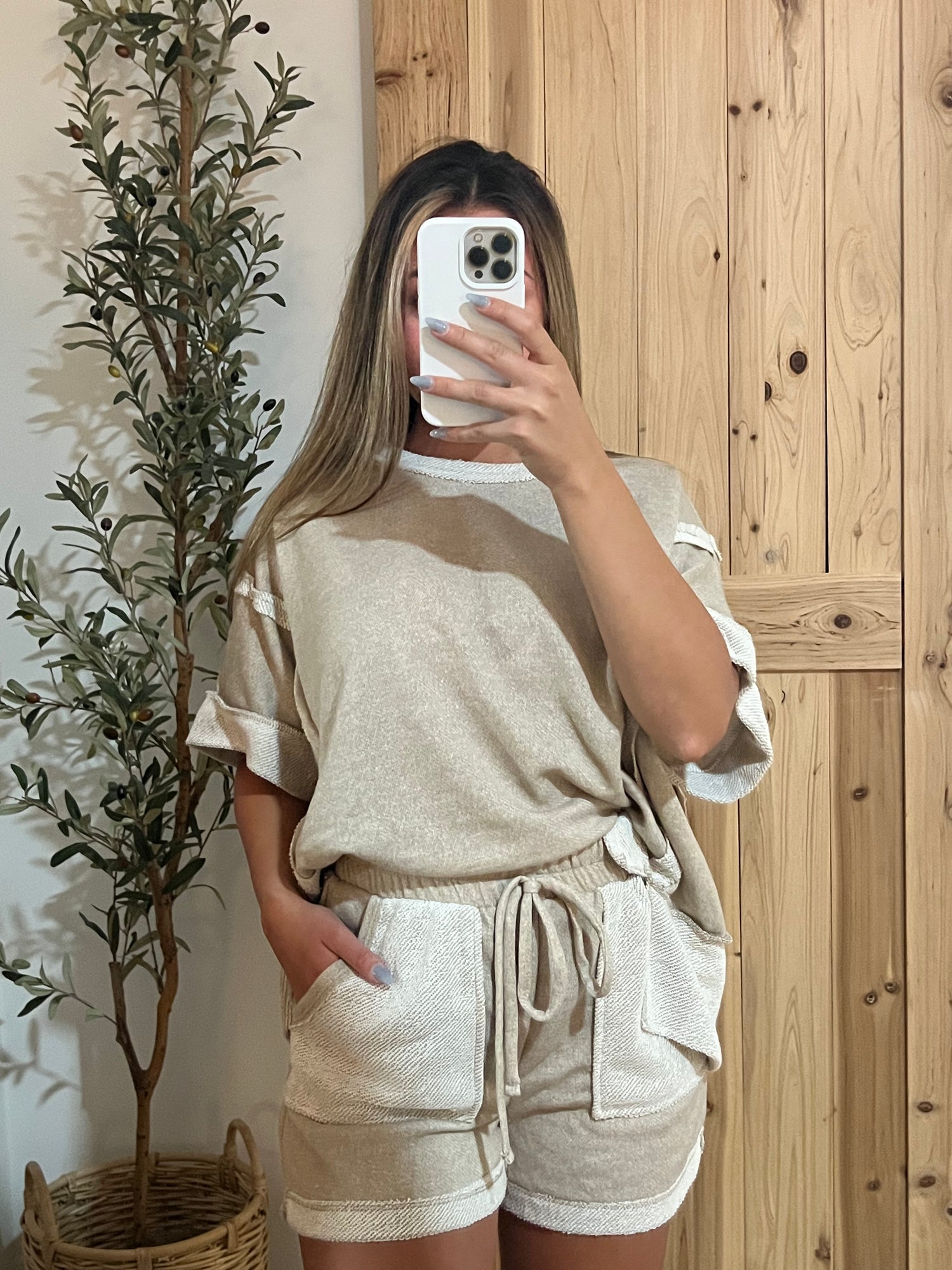 Cozy Lounge Set / Taupe - TOP ONLY