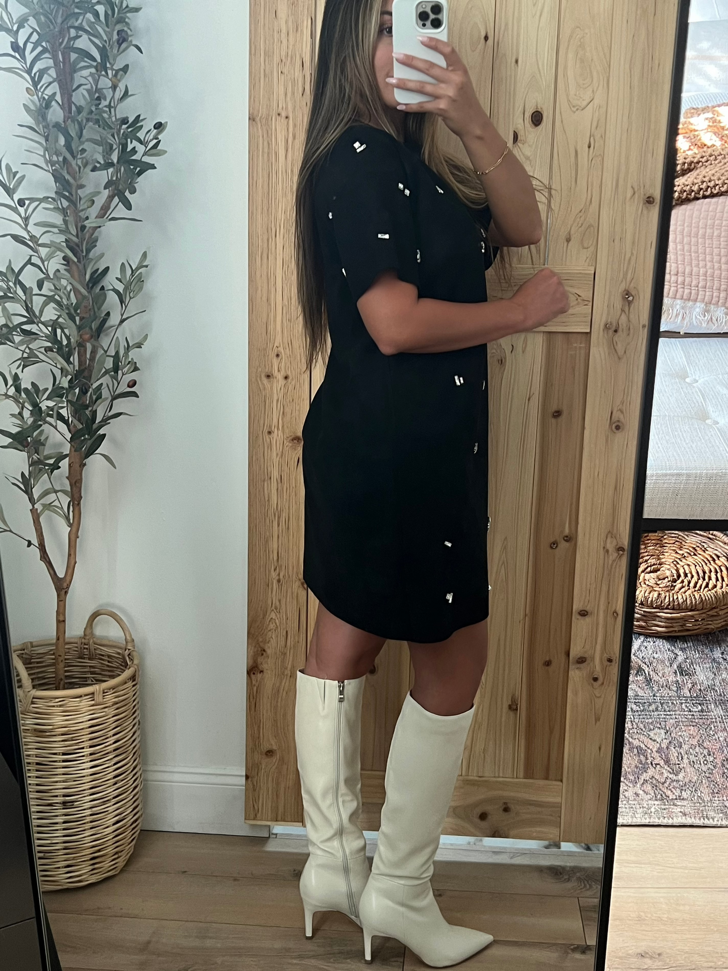 Rhinestone T-Shirt Dress
