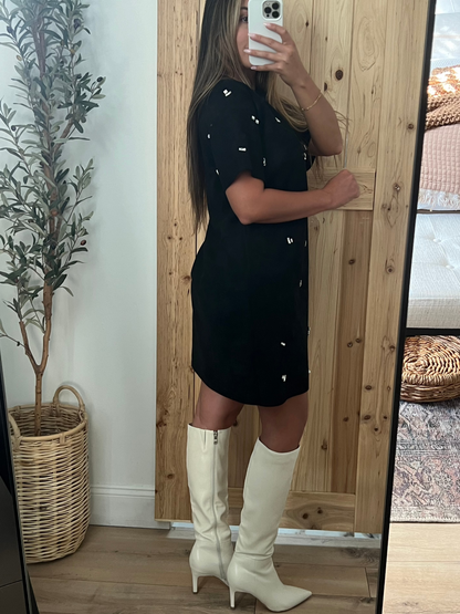 Rhinestone T-Shirt Dress