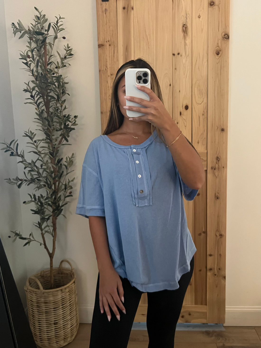 Harper Oversized top / Light Blue